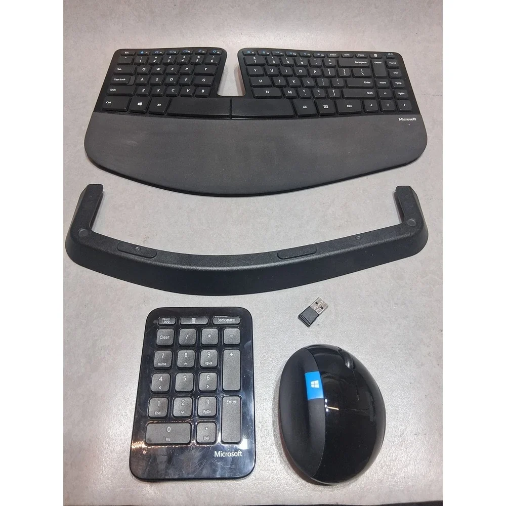 Microsoft Sculpt Ergonomic Wireless Desktop Keyboard, Keypad, Mouse w/USB Dongle
